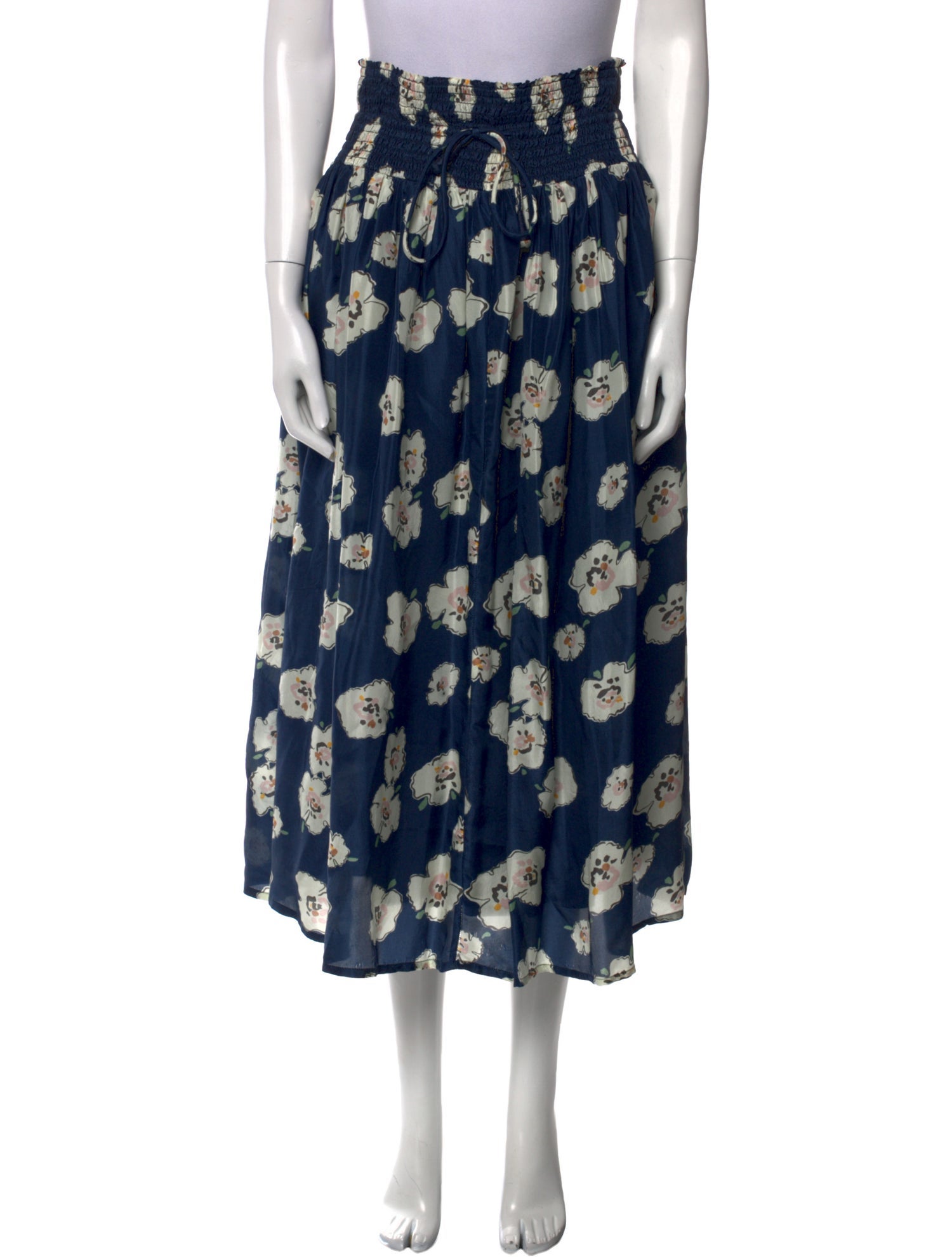 Apiece Apart Silk Midi Length Skirt