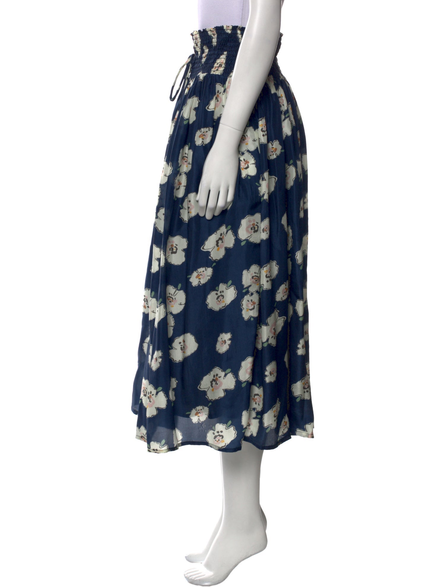 Apiece Apart Silk Midi Length Skirt