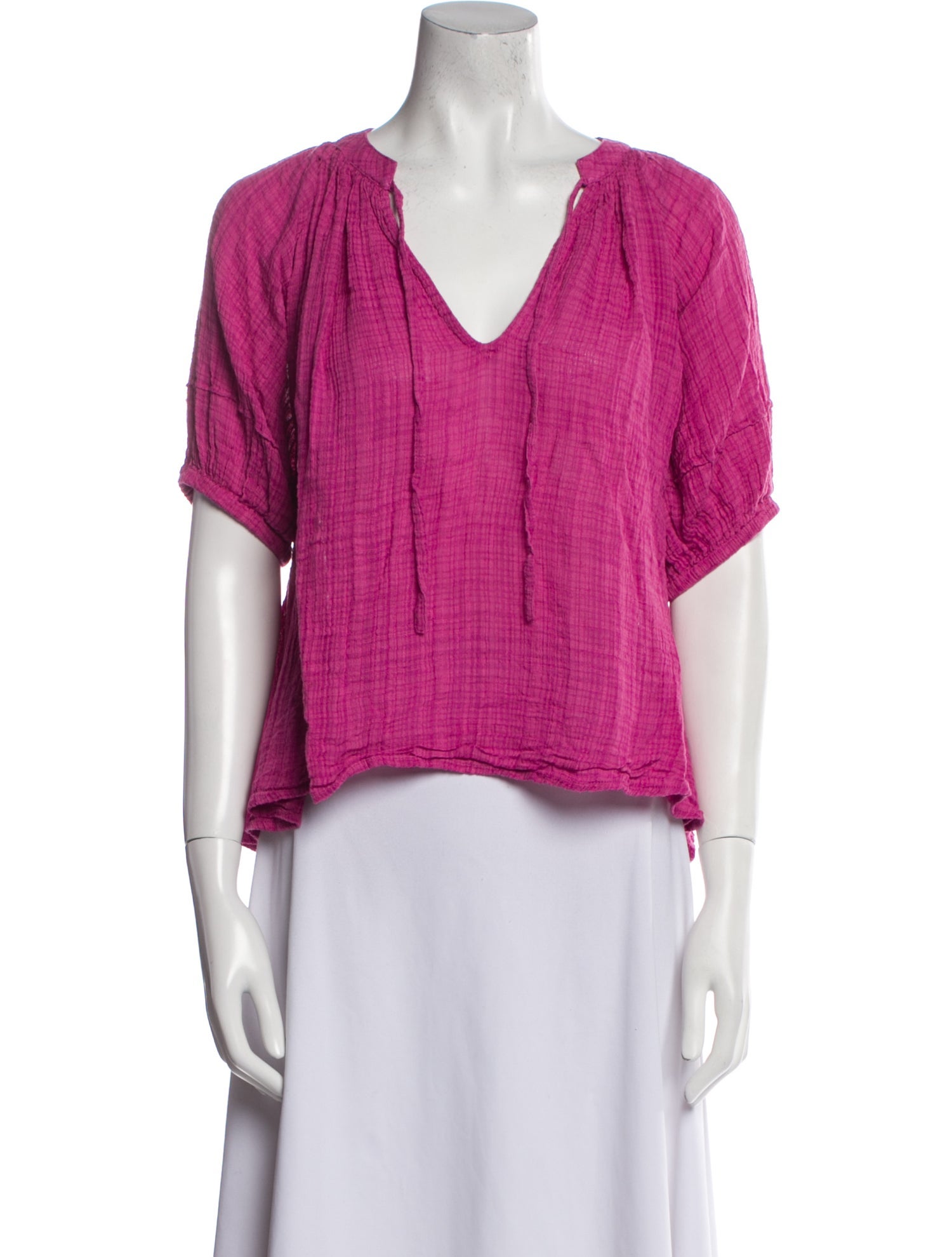 Apiece Apart Silk V-Neck Blouse