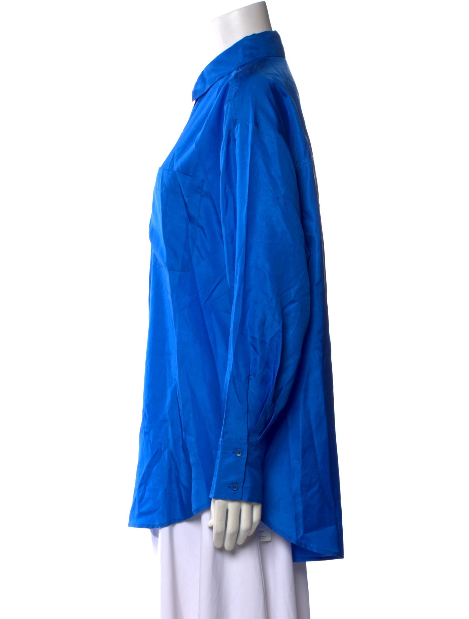 Apiece Apart Silk Long Sleeve Button-Up Top