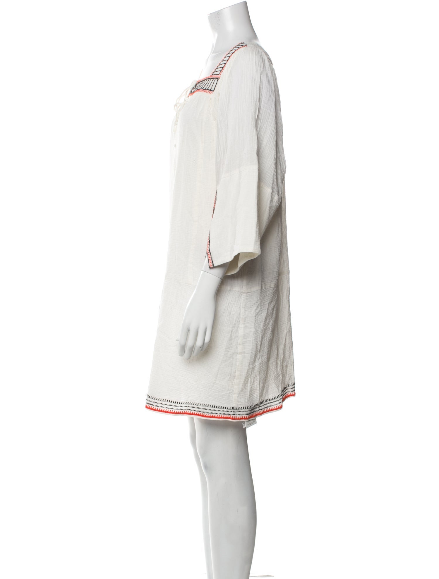 Apiece Apart Square Neckline Mini Dress