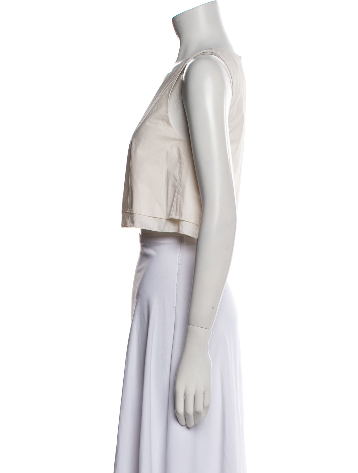 Apiece Apart Bateau Neckline Sleeveless Crop Top