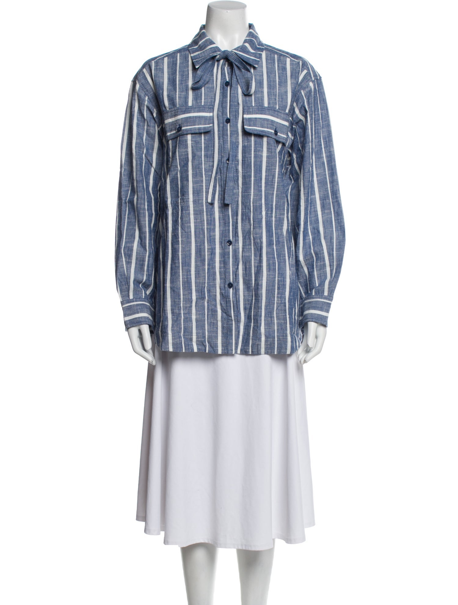 Apiece Apart Striped Long Sleeve Button-Up Top w/ Tags