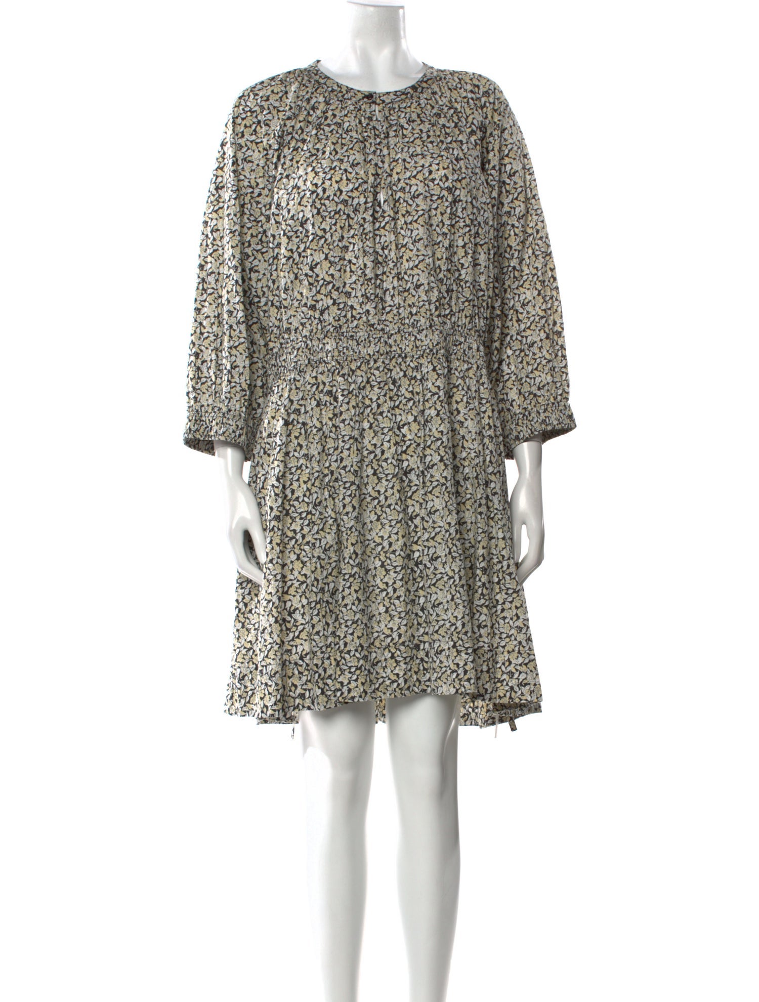 Apiece Apart Floral Print Knee-Length Dress