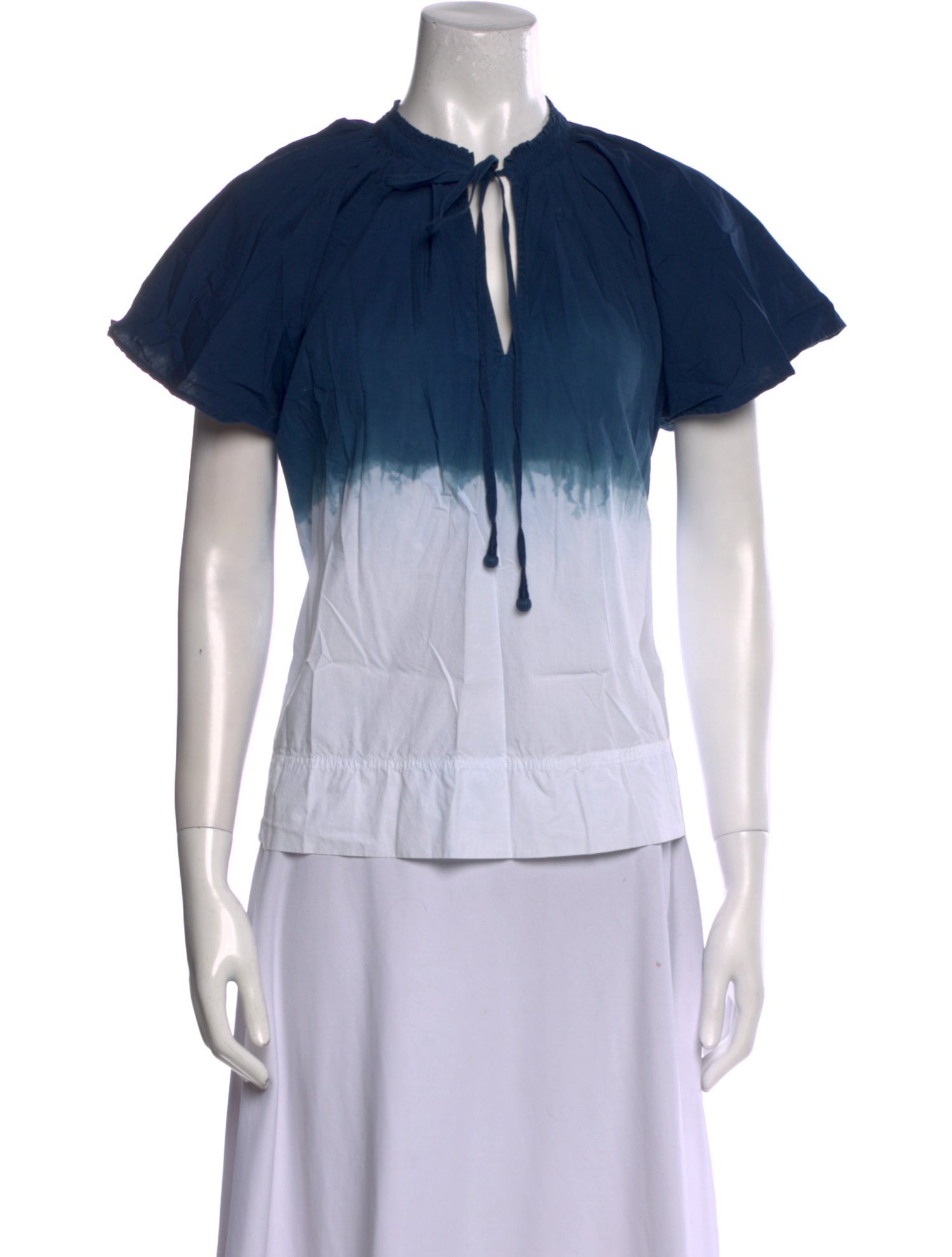 Apiece Apart V-Neck Short Sleeve Blouse