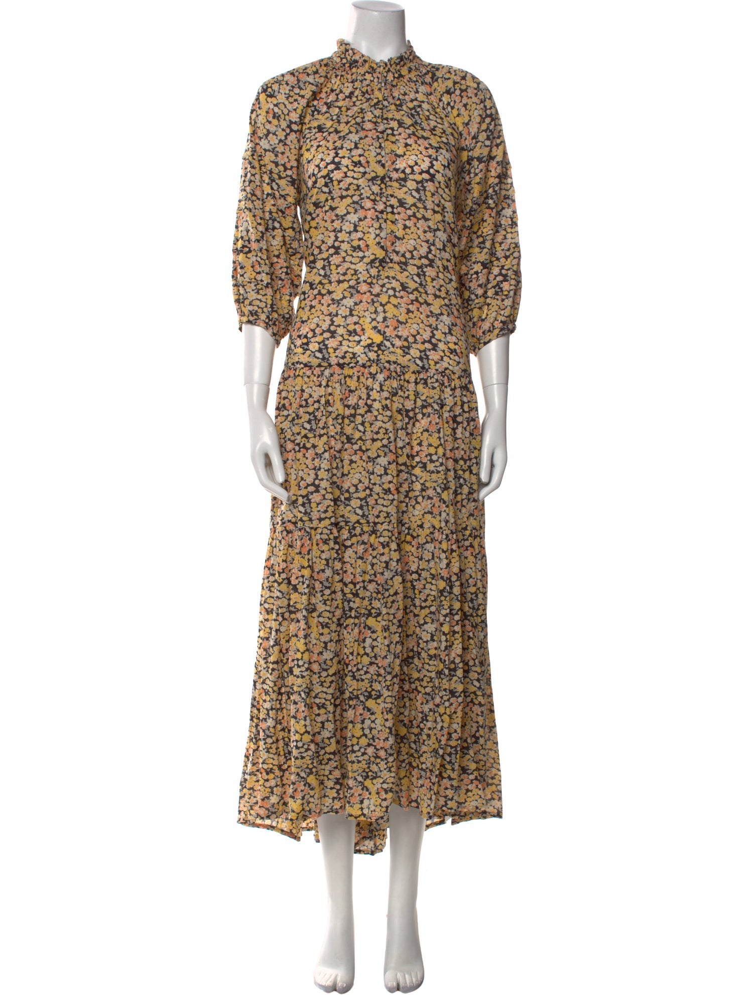 Apiece Apart Floral Print Long Dress