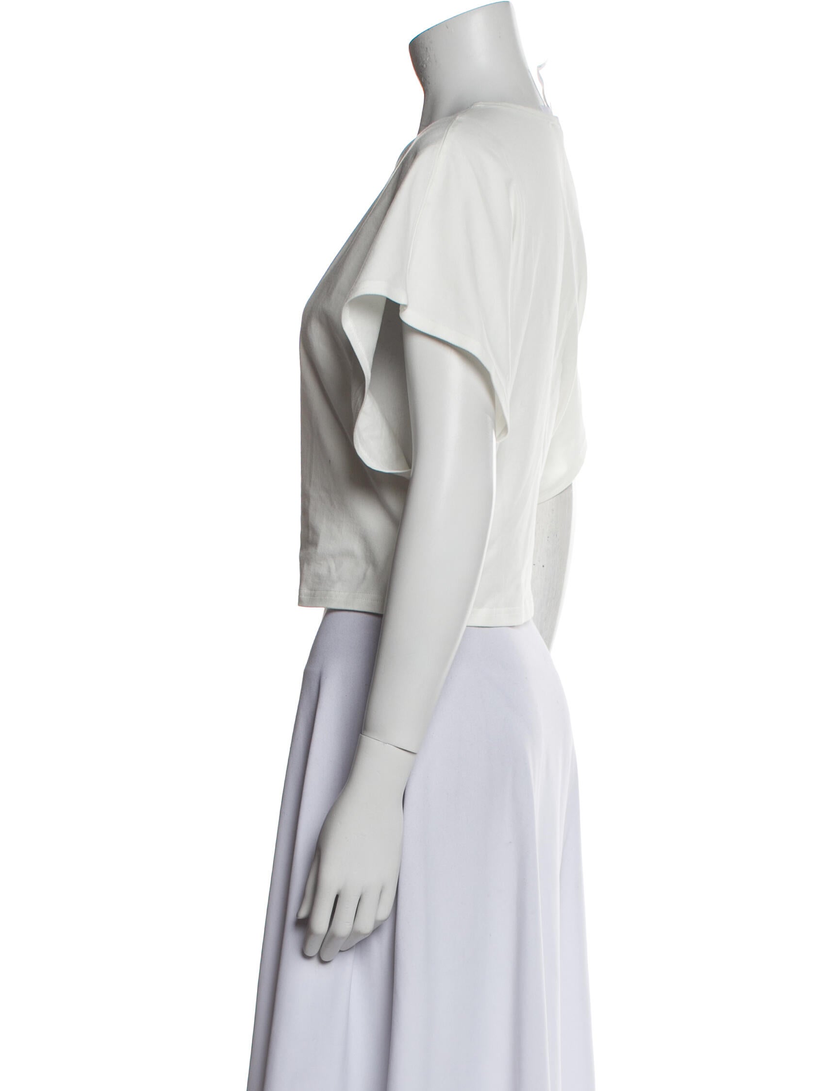 Apiece Apart Crew Neck Short Sleeve Crop Top