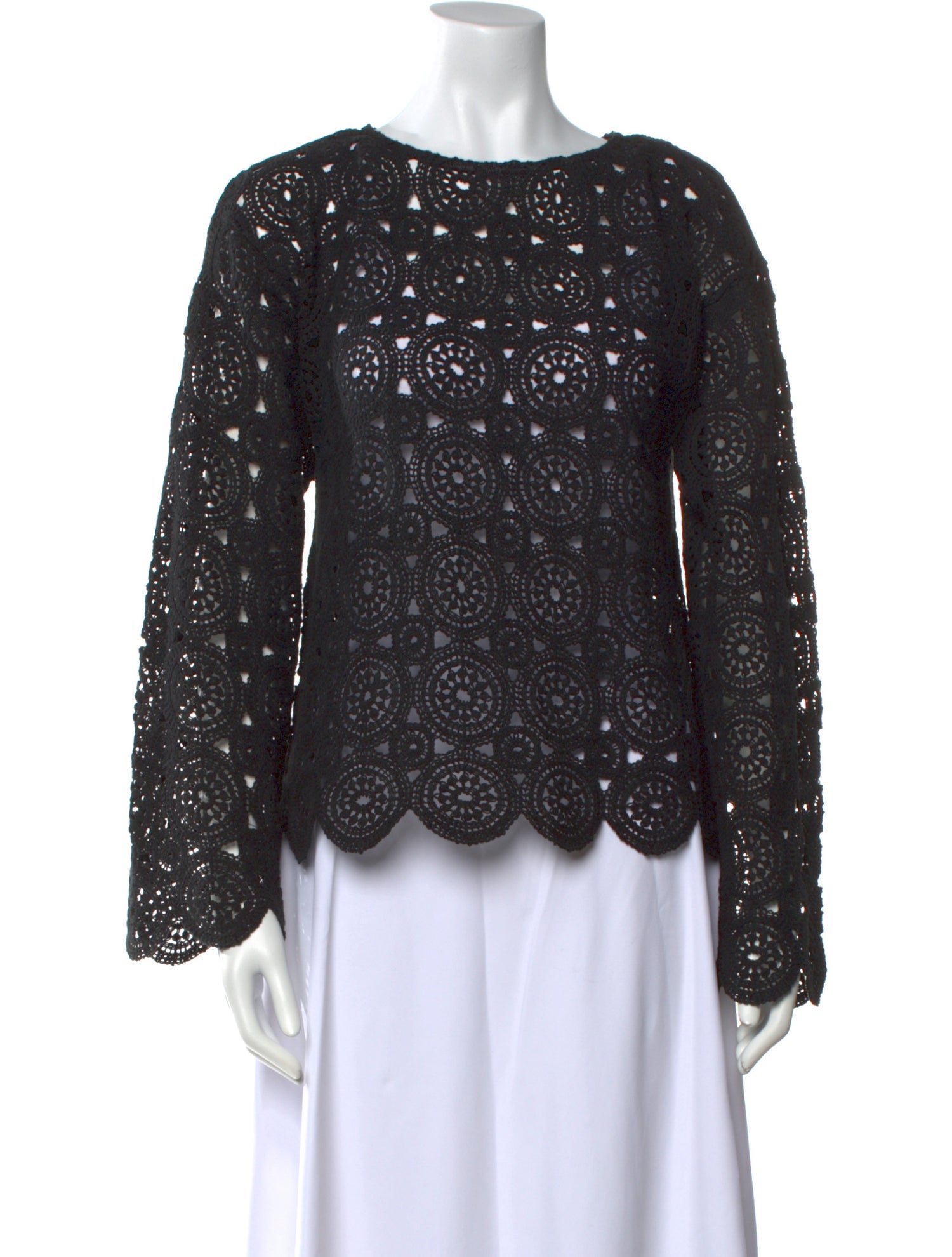 Apiece Apart Scoop Neck Long Sleeve Top