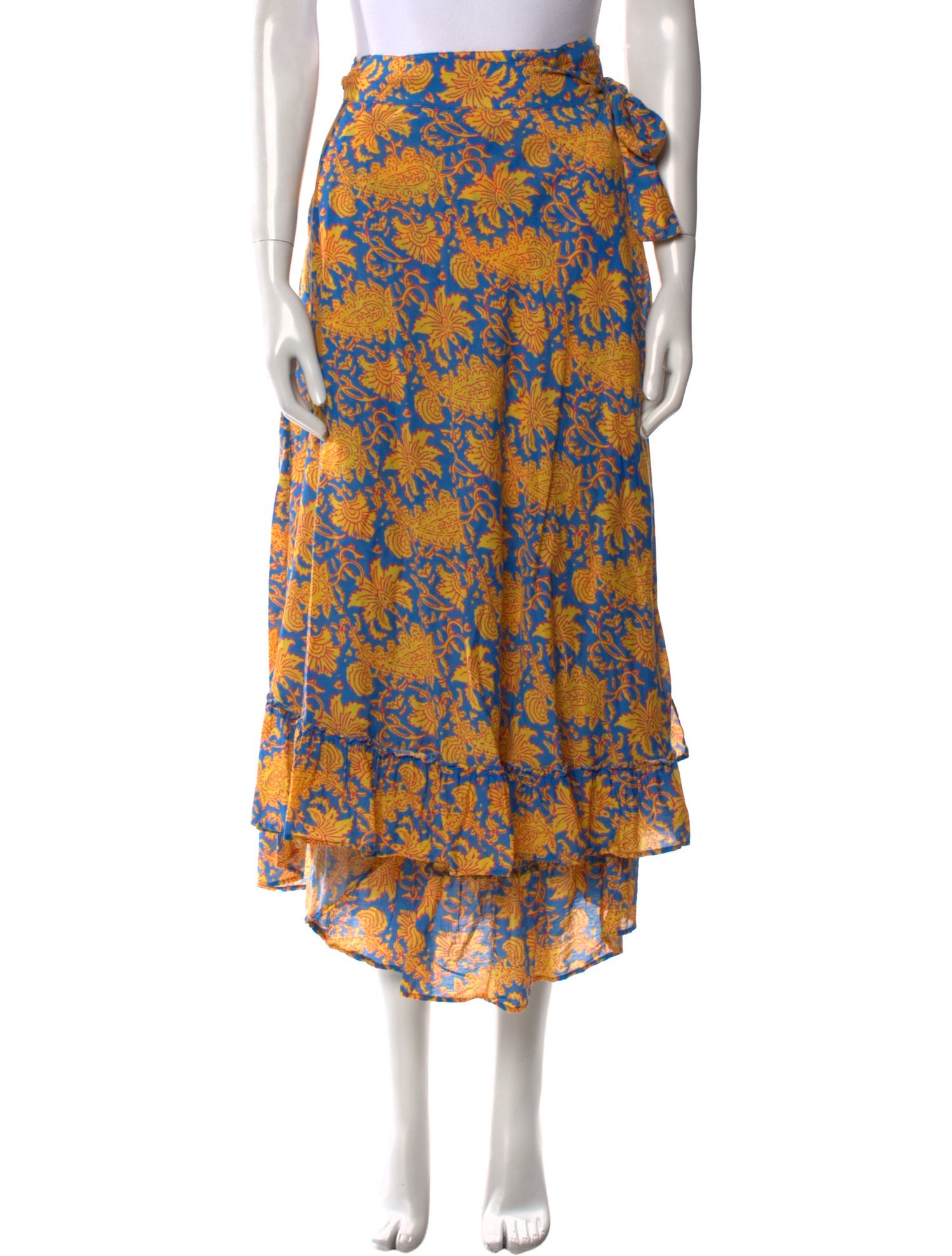 Apiece Apart Floral Print Midi Length Skirt