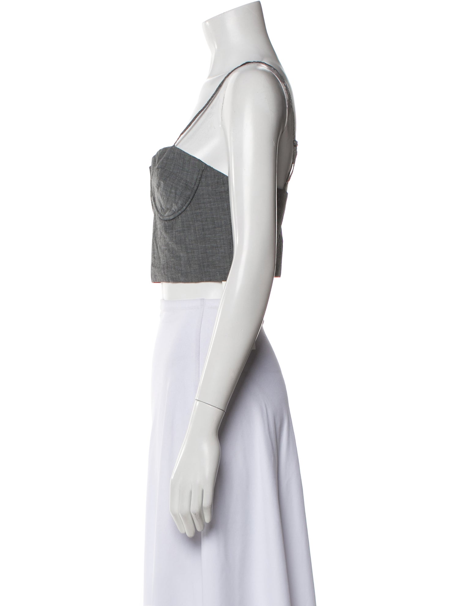 Apiece Apart Square Neckline Sleeveless Crop Top