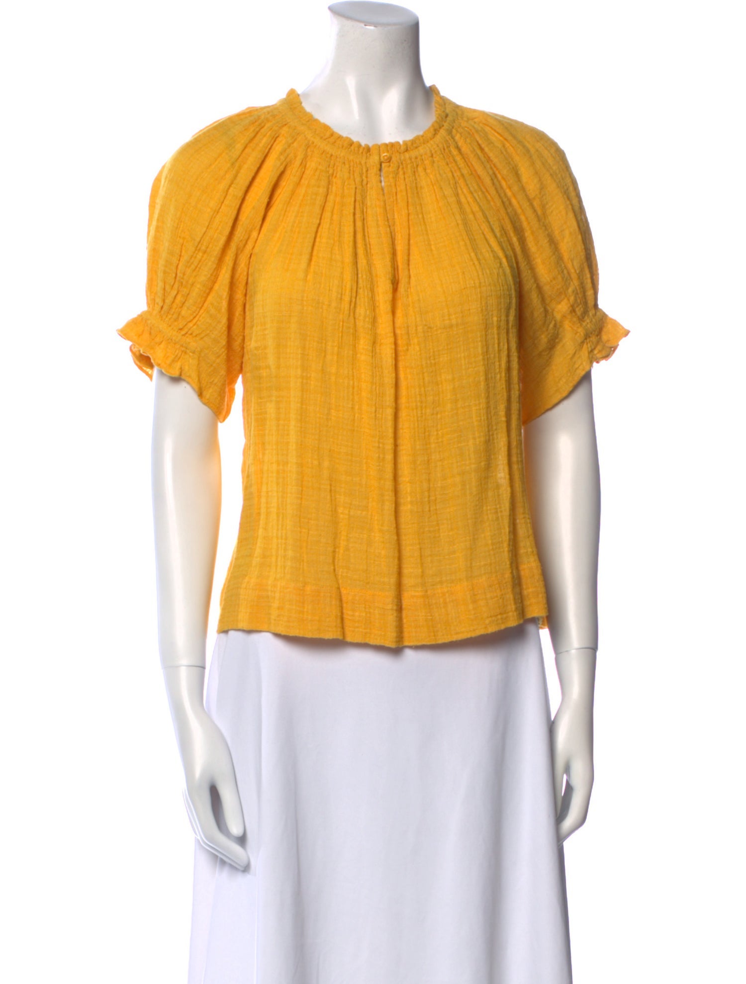 Apiece Apart Crew Neck Short Sleeve Blouse