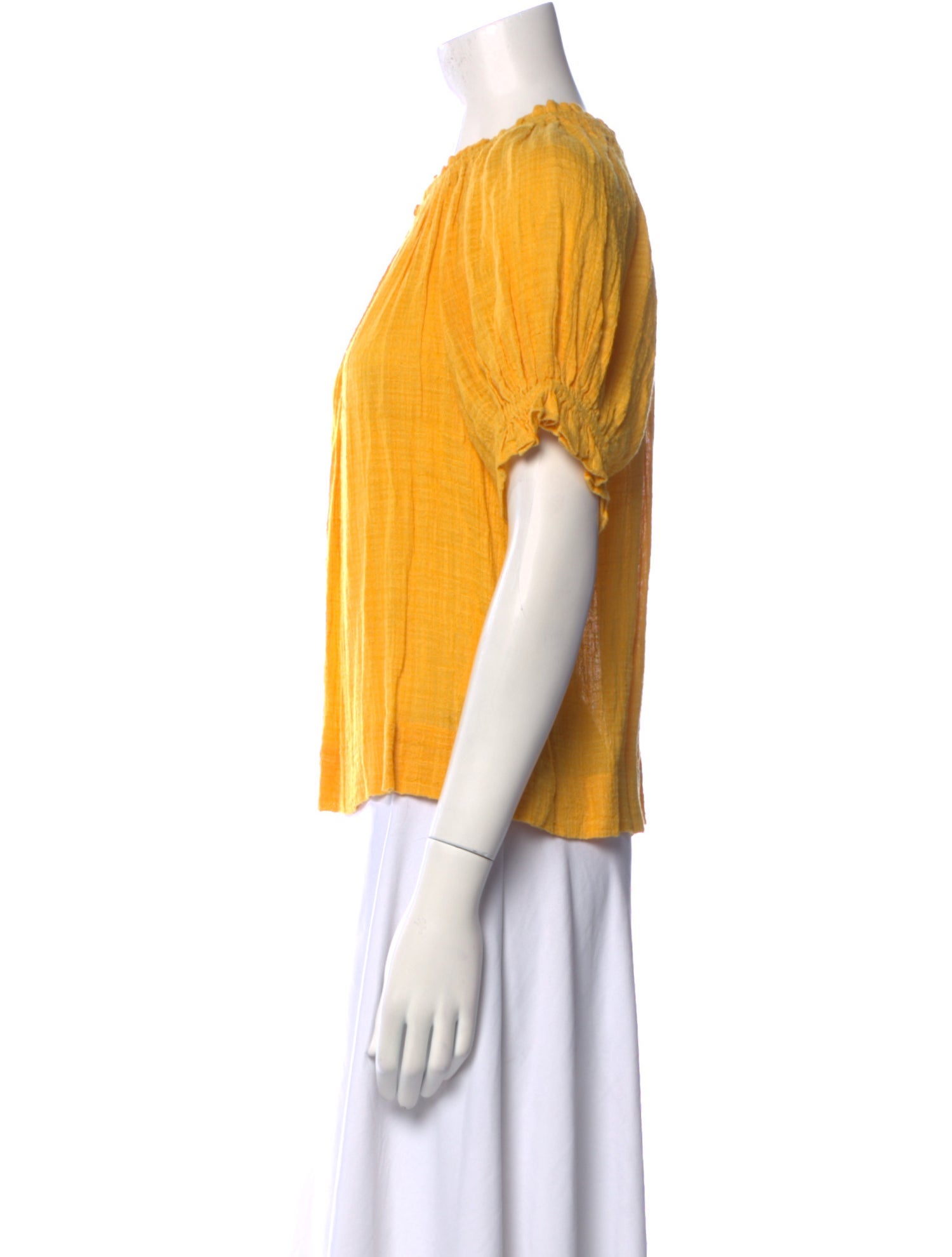 Apiece Apart Crew Neck Short Sleeve Blouse