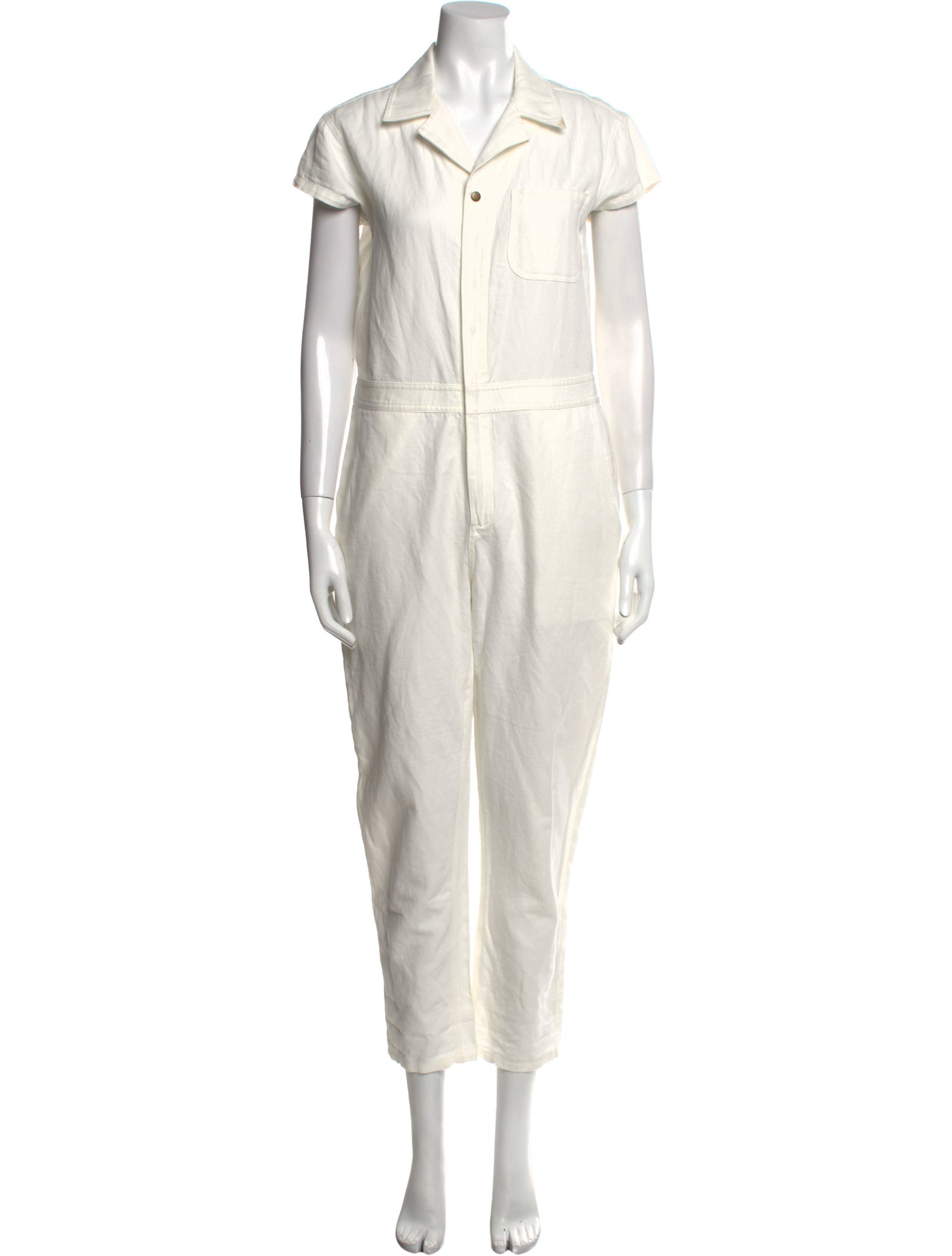 Apiece Apart Linen V-Neck Jumpsuit