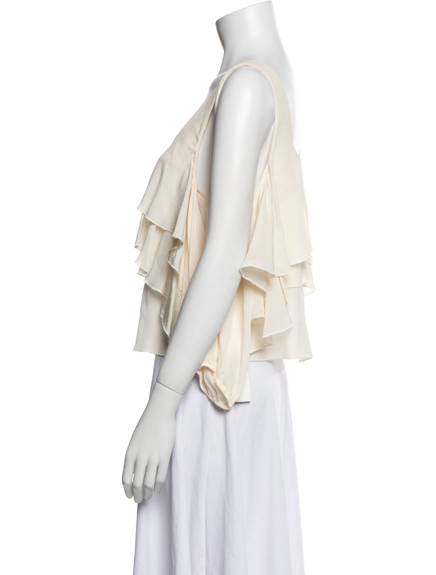 Apiece Apart Silk Square Neckline Crop Top