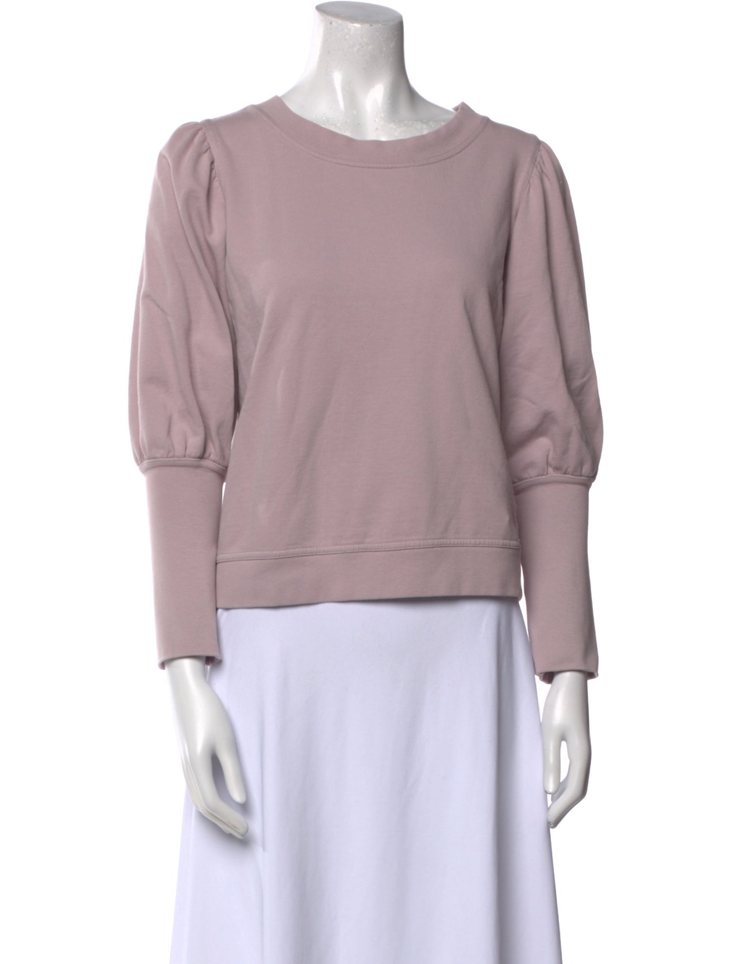 Apiece Apart Scoop Neck Long Sleeve Sweatshirt