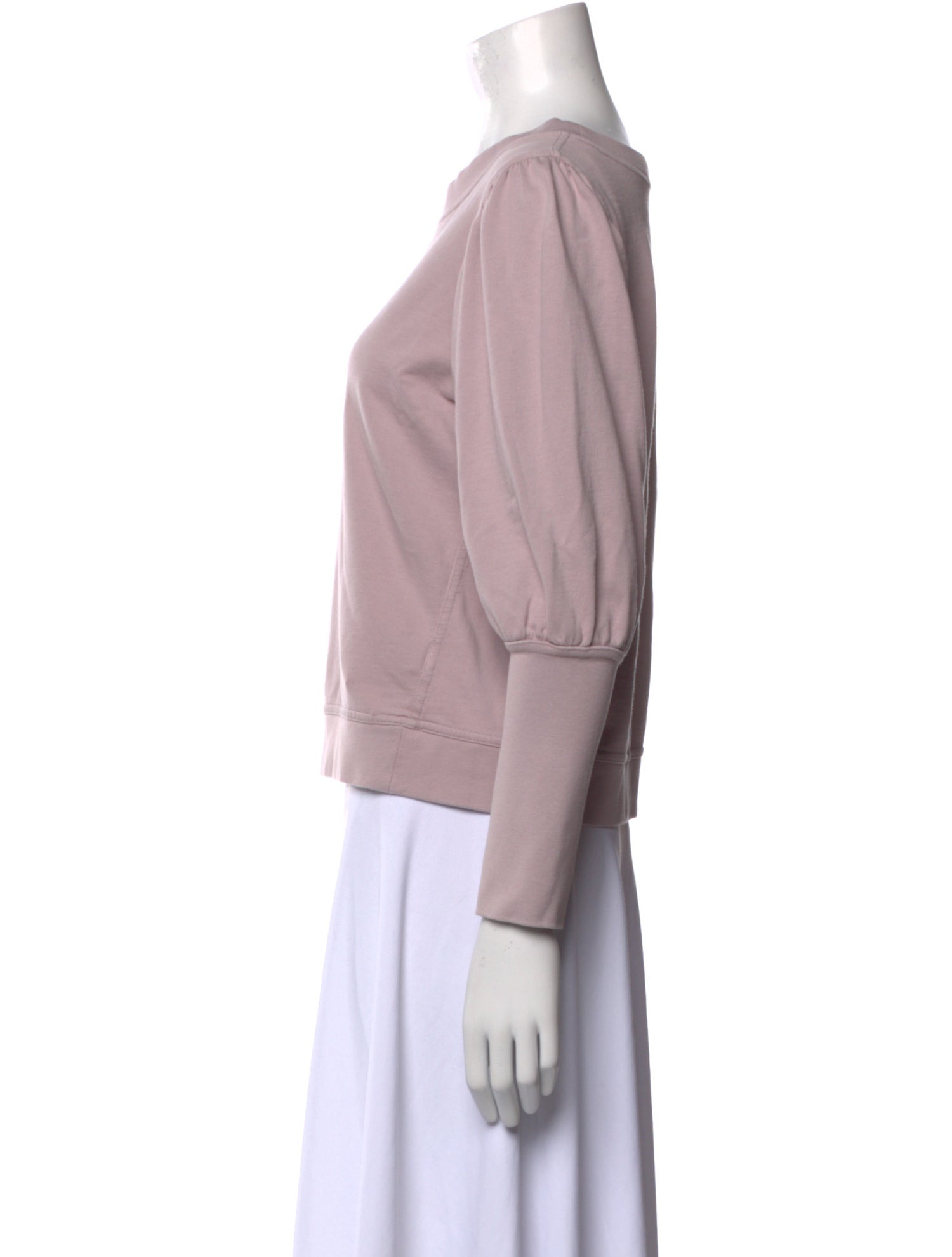 Apiece Apart Scoop Neck Long Sleeve Sweatshirt