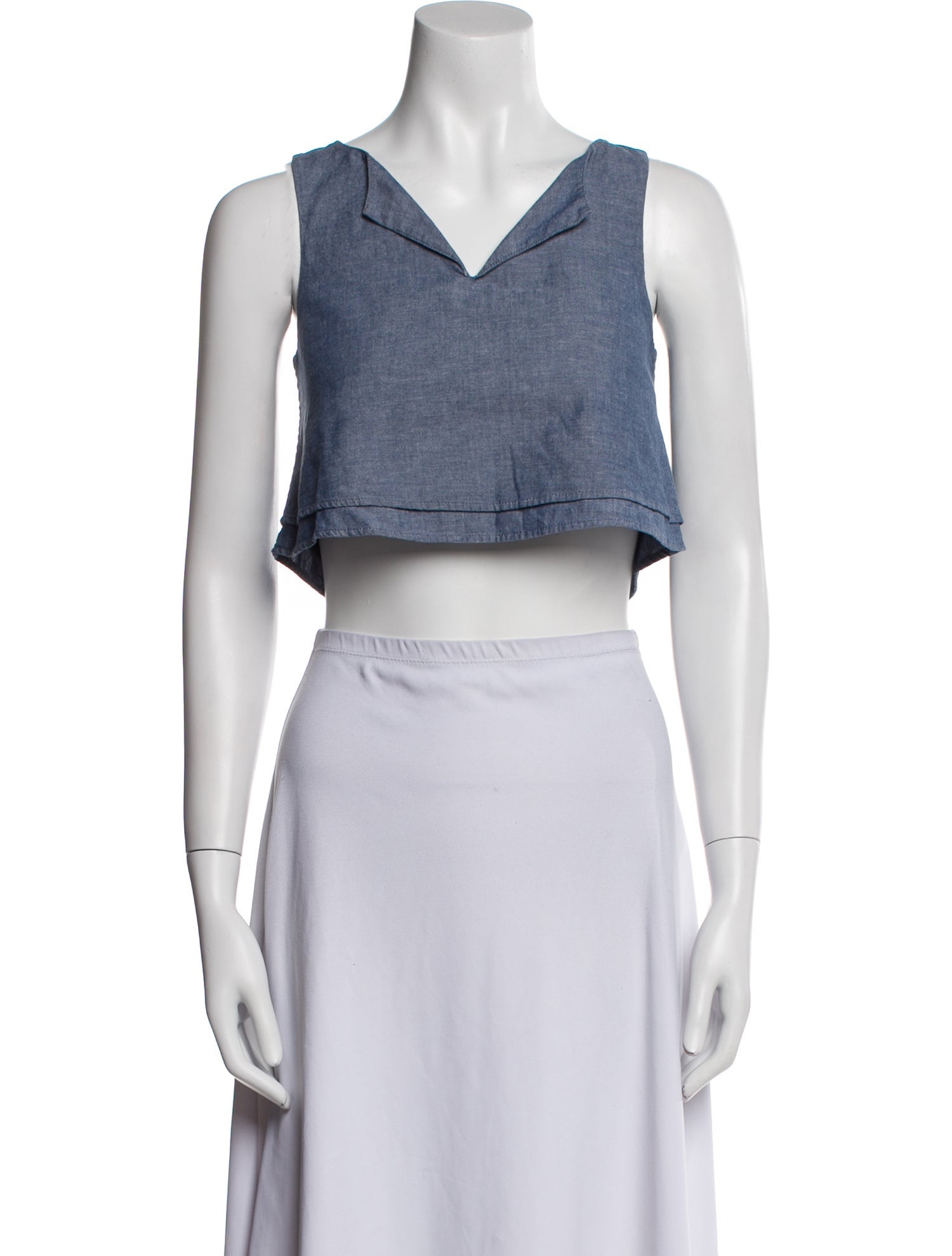 Apiece Apart V-Neck Sleeveless Crop Top
