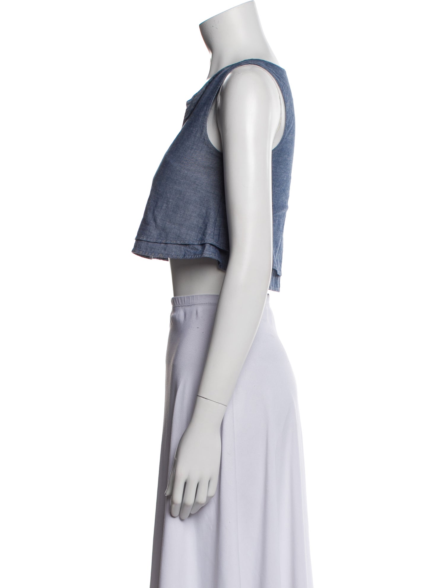 Apiece Apart V-Neck Sleeveless Crop Top