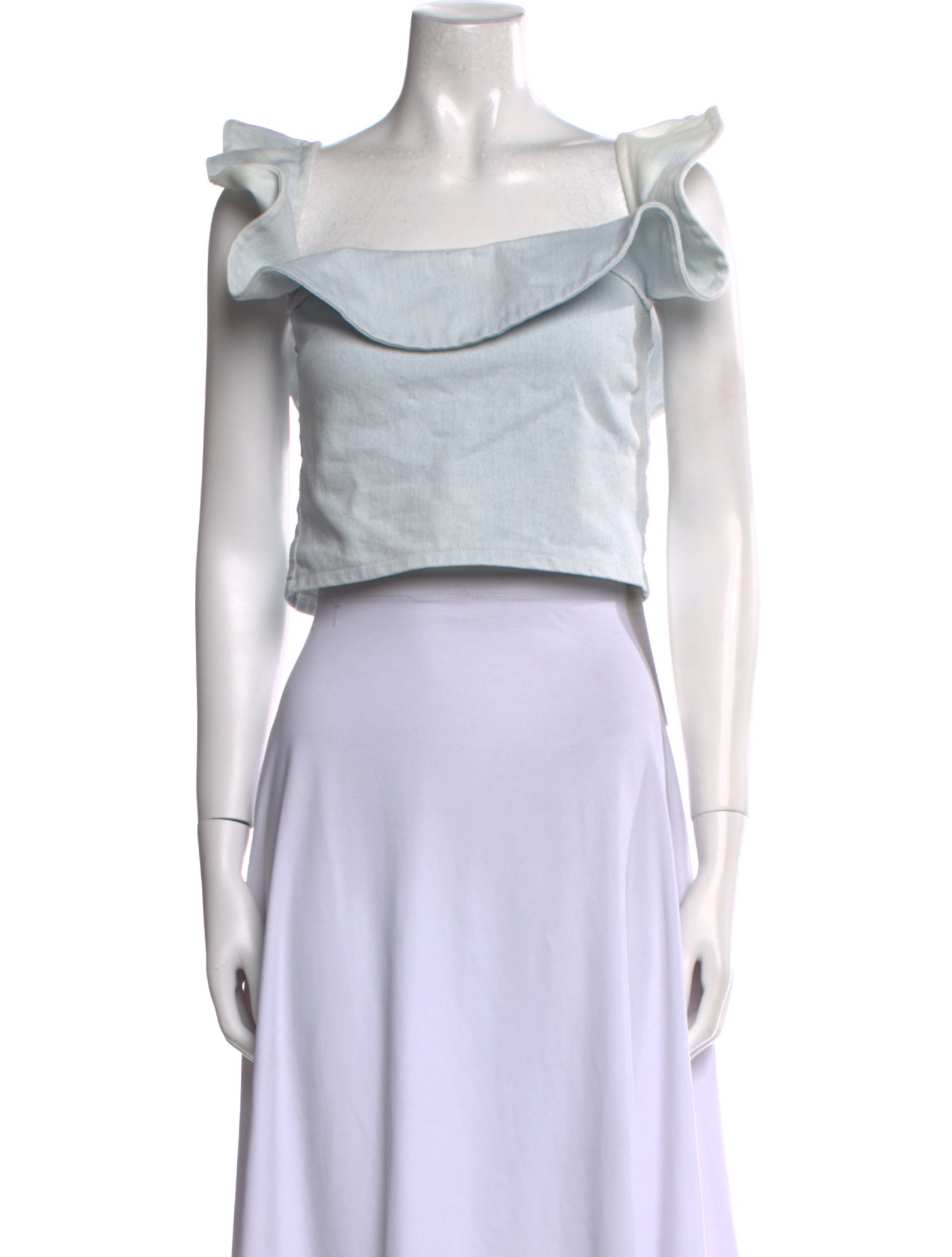 Apiece Apart Square Neckline Sleeveless Crop Top