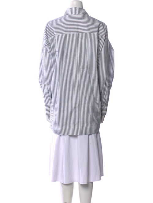 Apiece Apart Striped Long Sleeve Button-Up Top