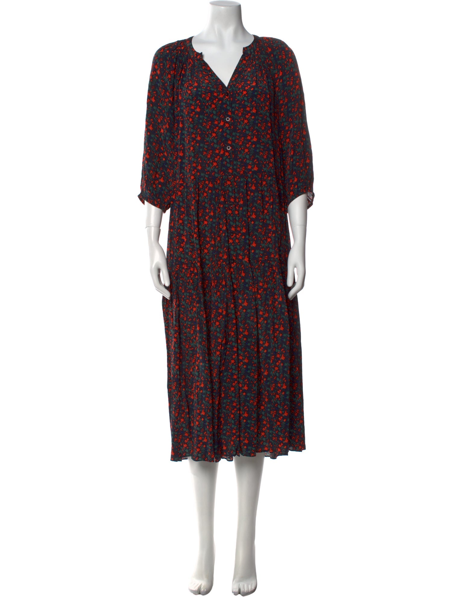 Apiece Apart Floral Print Long Dress