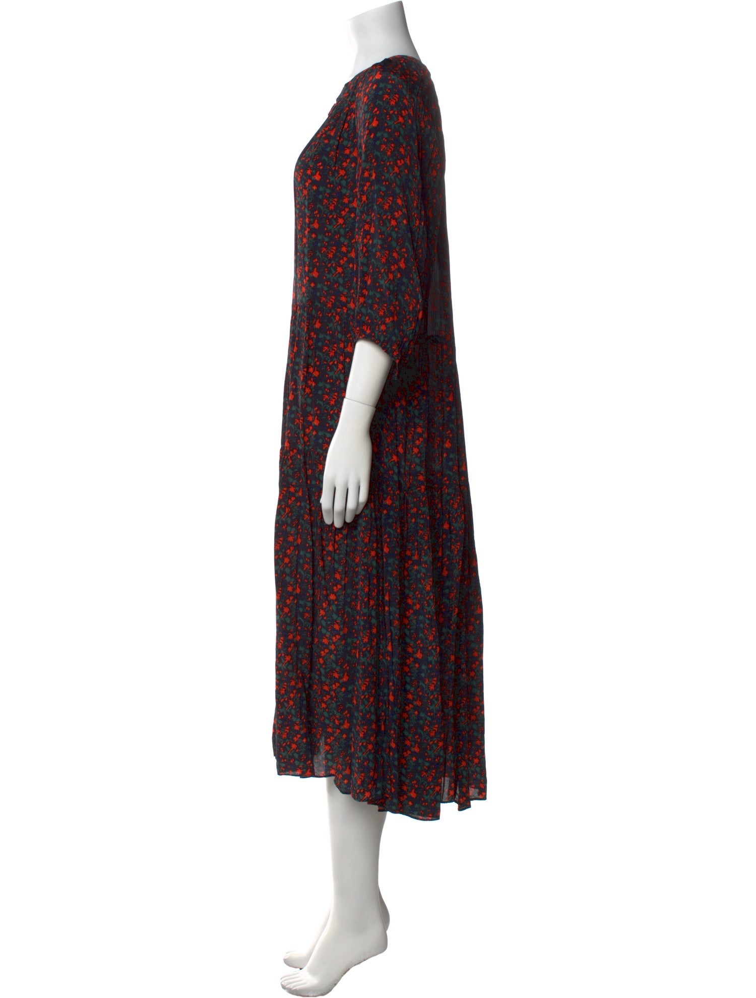 Apiece Apart Floral Print Long Dress