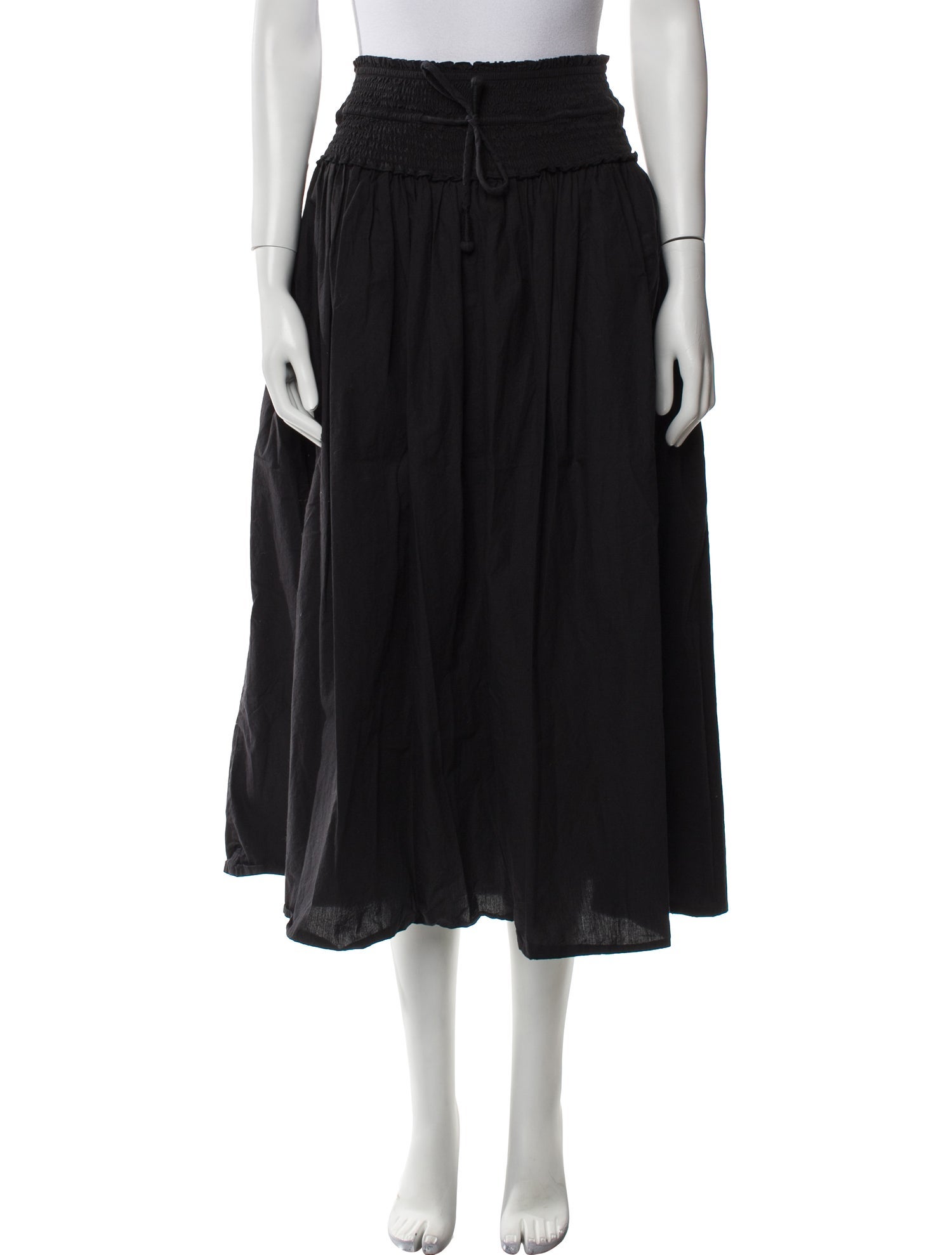 Apiece Apart Pleated Accents Midi Length Skirt