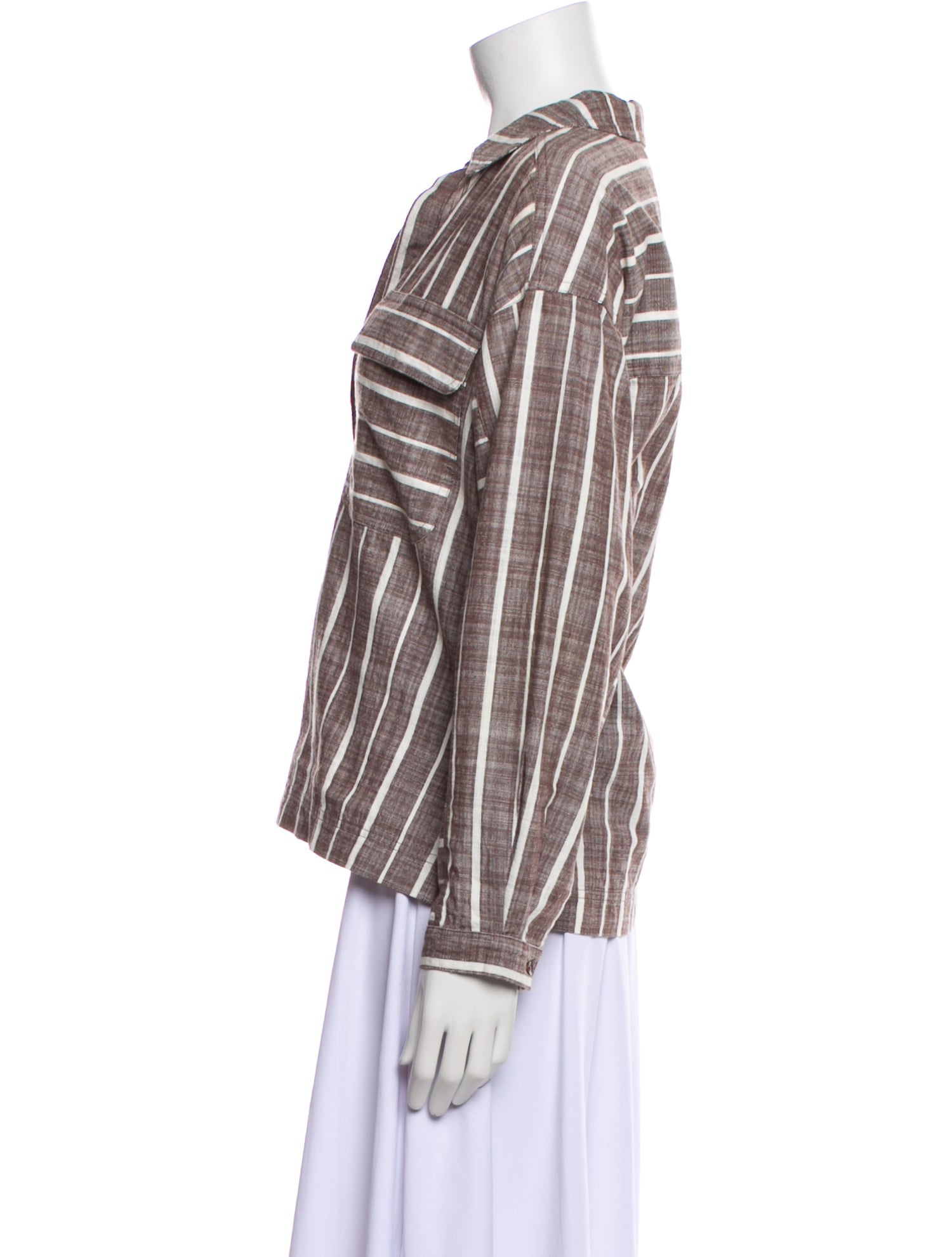 Apiece Apart Plaid Print Long Sleeve Button-Up Top