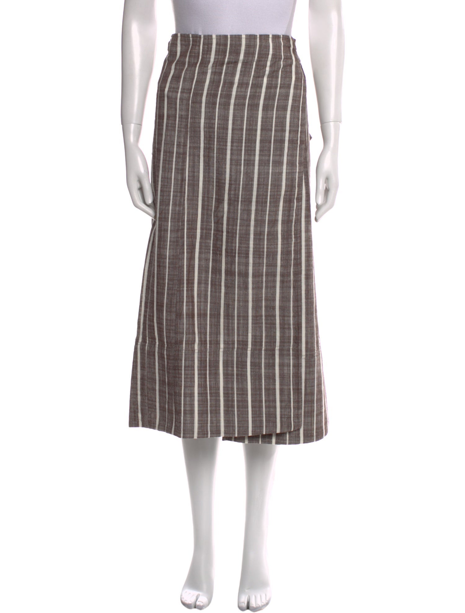 Apiece Apart Striped Midi Length Skirt