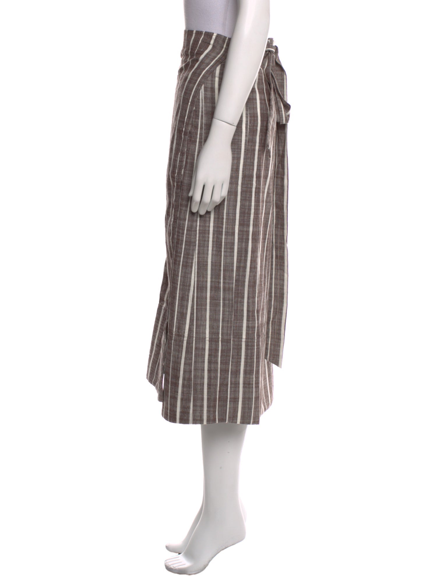 Apiece Apart Striped Midi Length Skirt