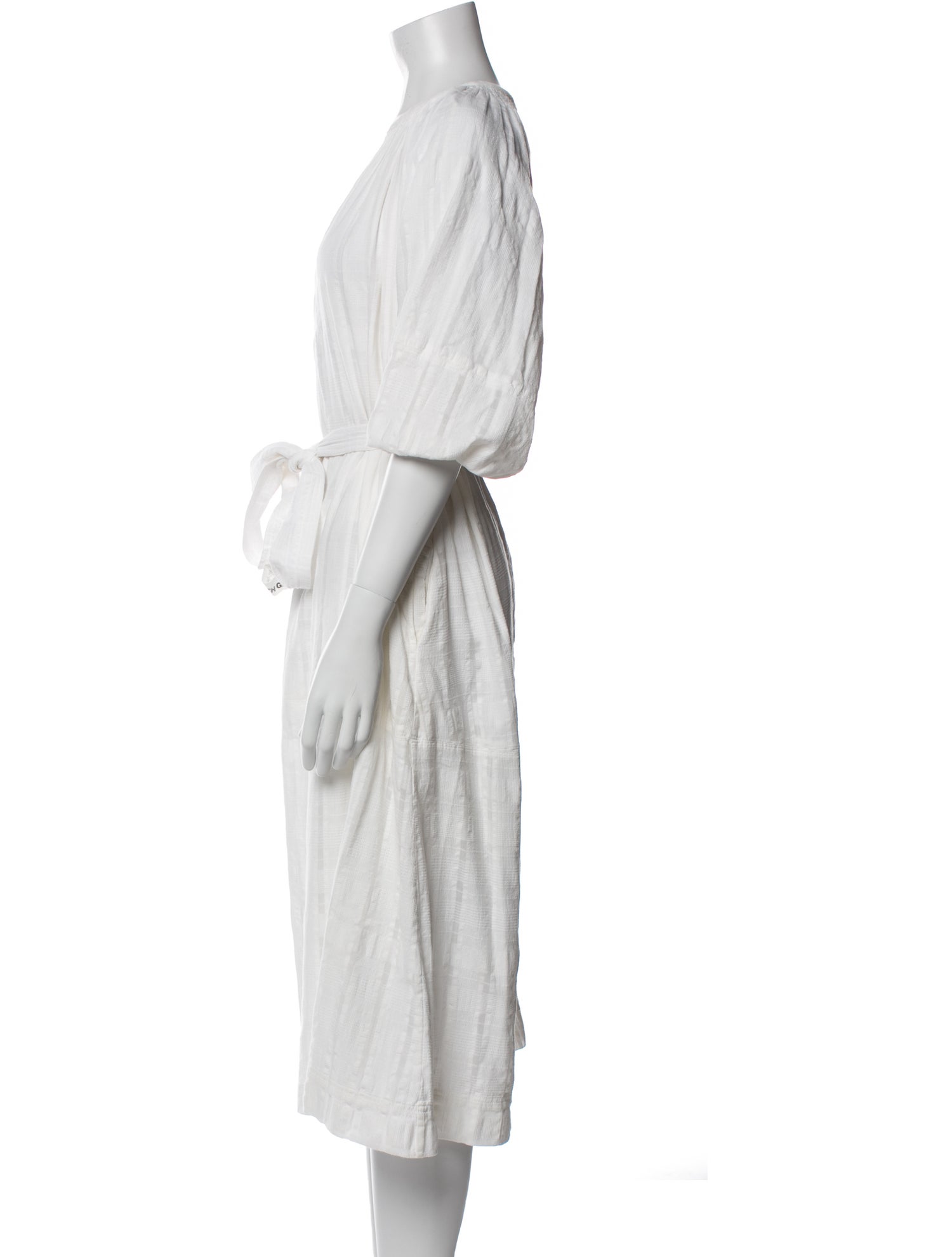 Apiece Apart V-Neck Midi Length Dress