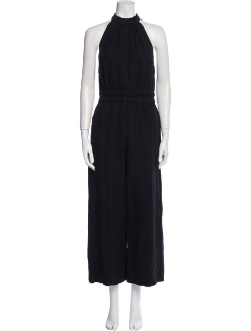 Apiece Apart Linen Mock Neck Jumpsuit