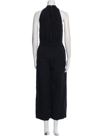 Apiece Apart Linen Mock Neck Jumpsuit