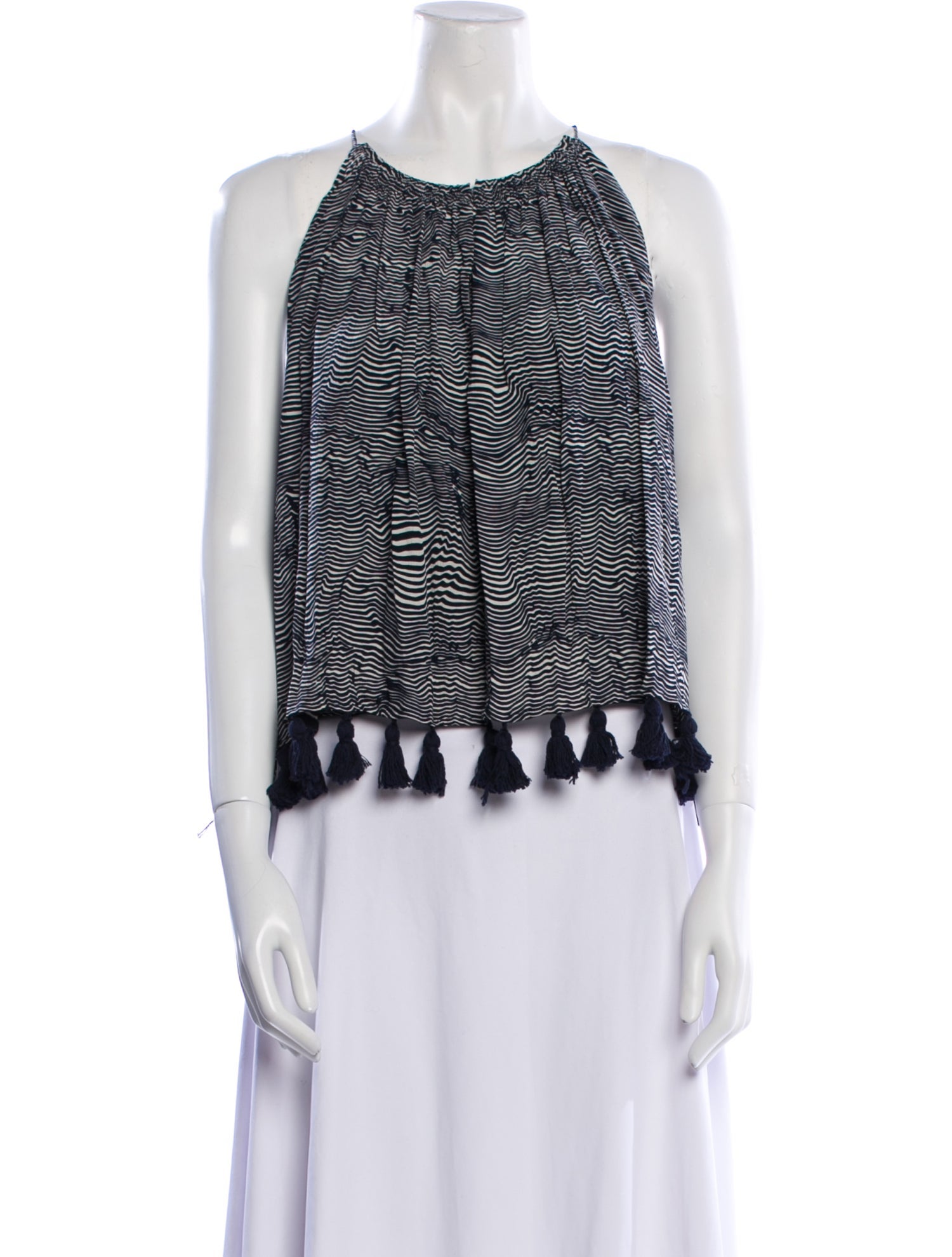 Apiece Apart Silk Printed Crop Top