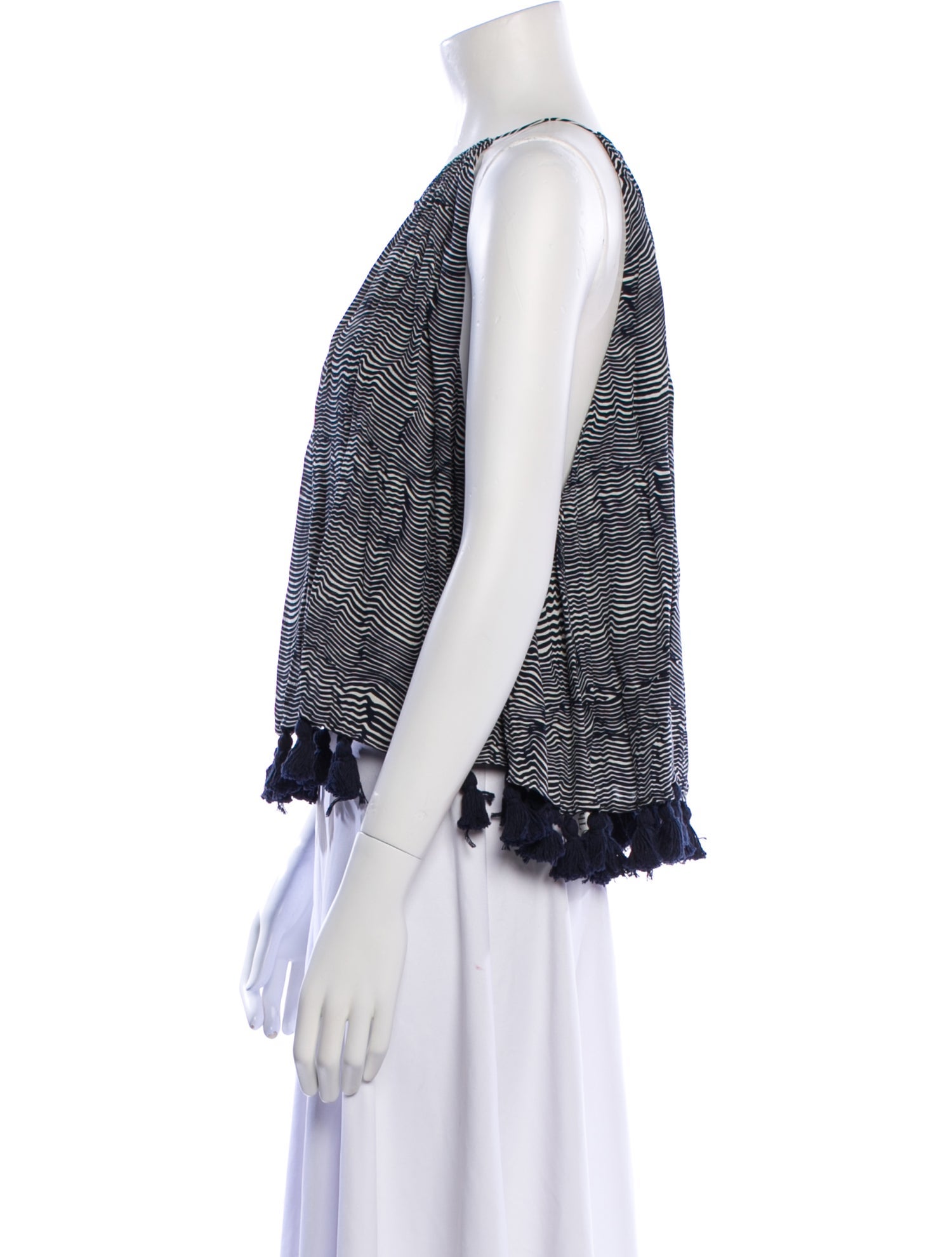 Apiece Apart Silk Printed Crop Top