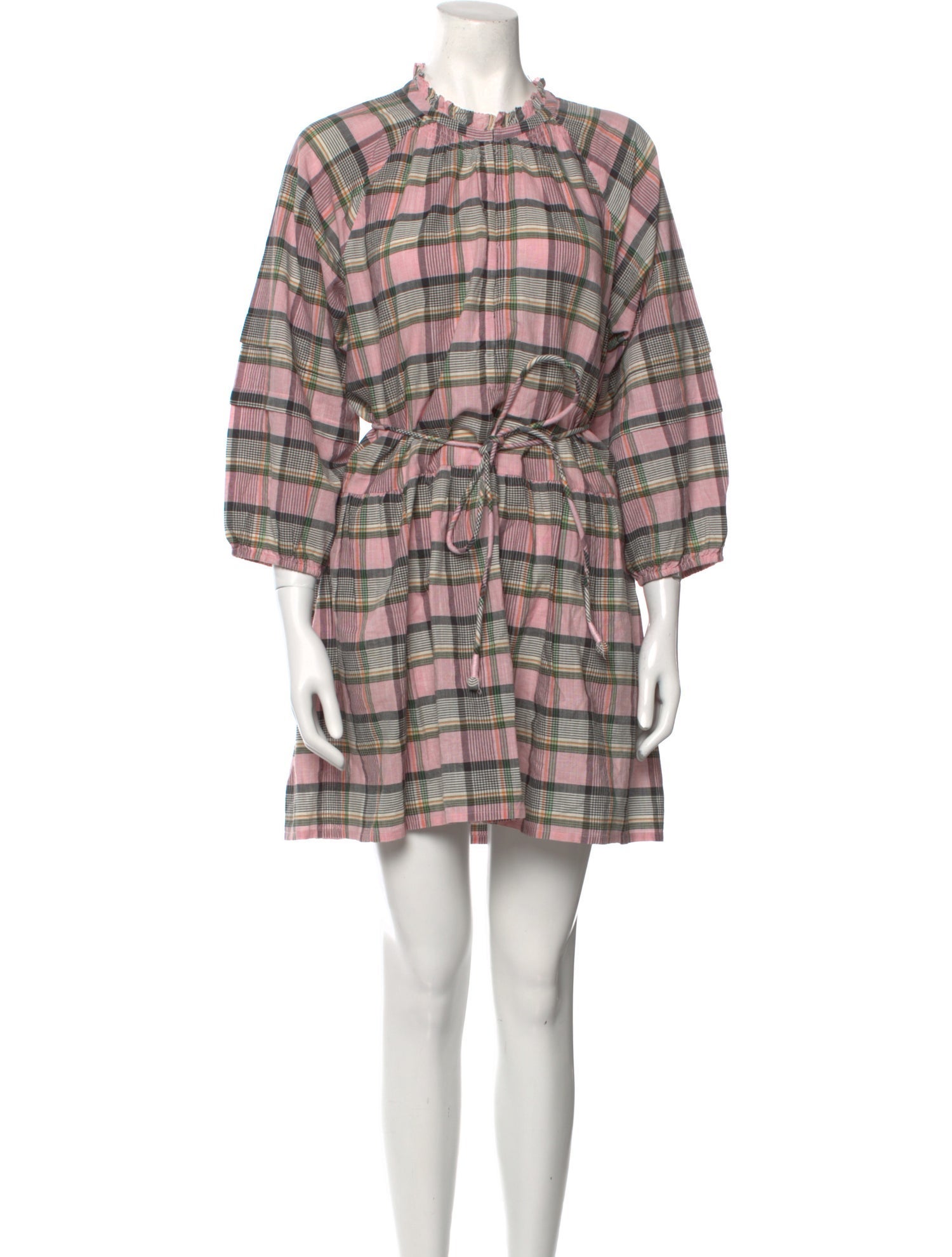 Apiece Apart Plaid Print Mini Dress