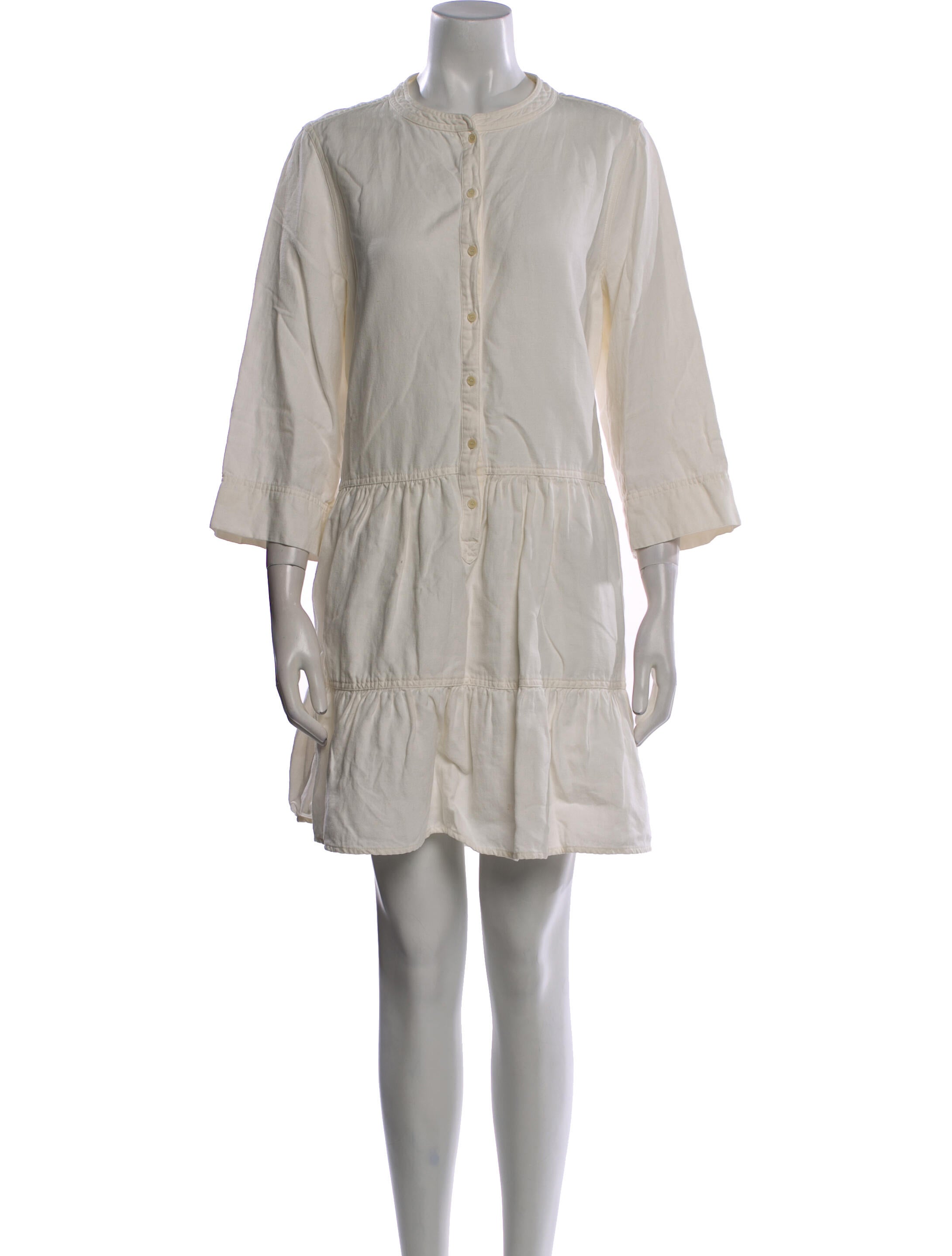 Apiece Apart Linen Knee-Length Dress