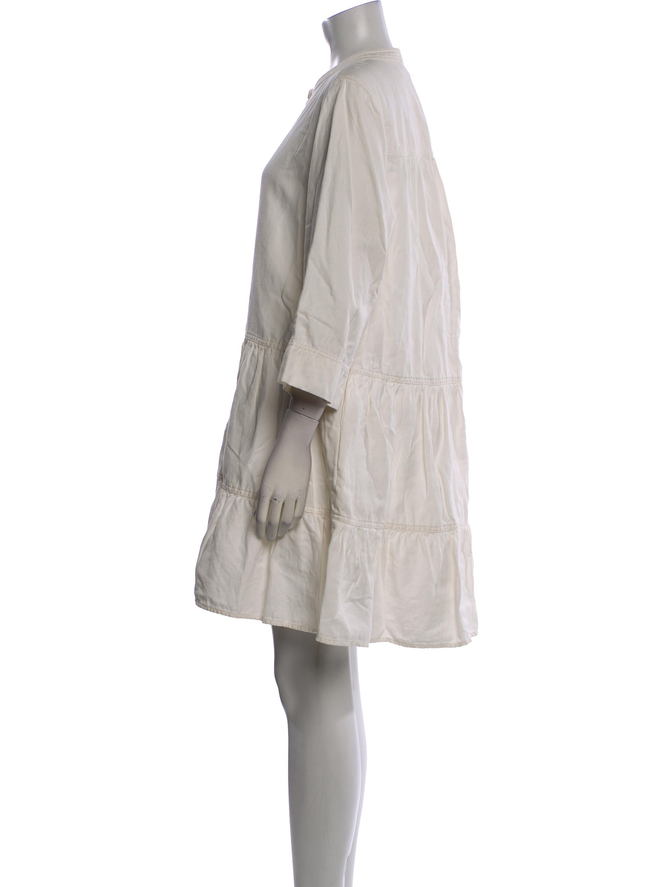 Apiece Apart Linen Knee-Length Dress