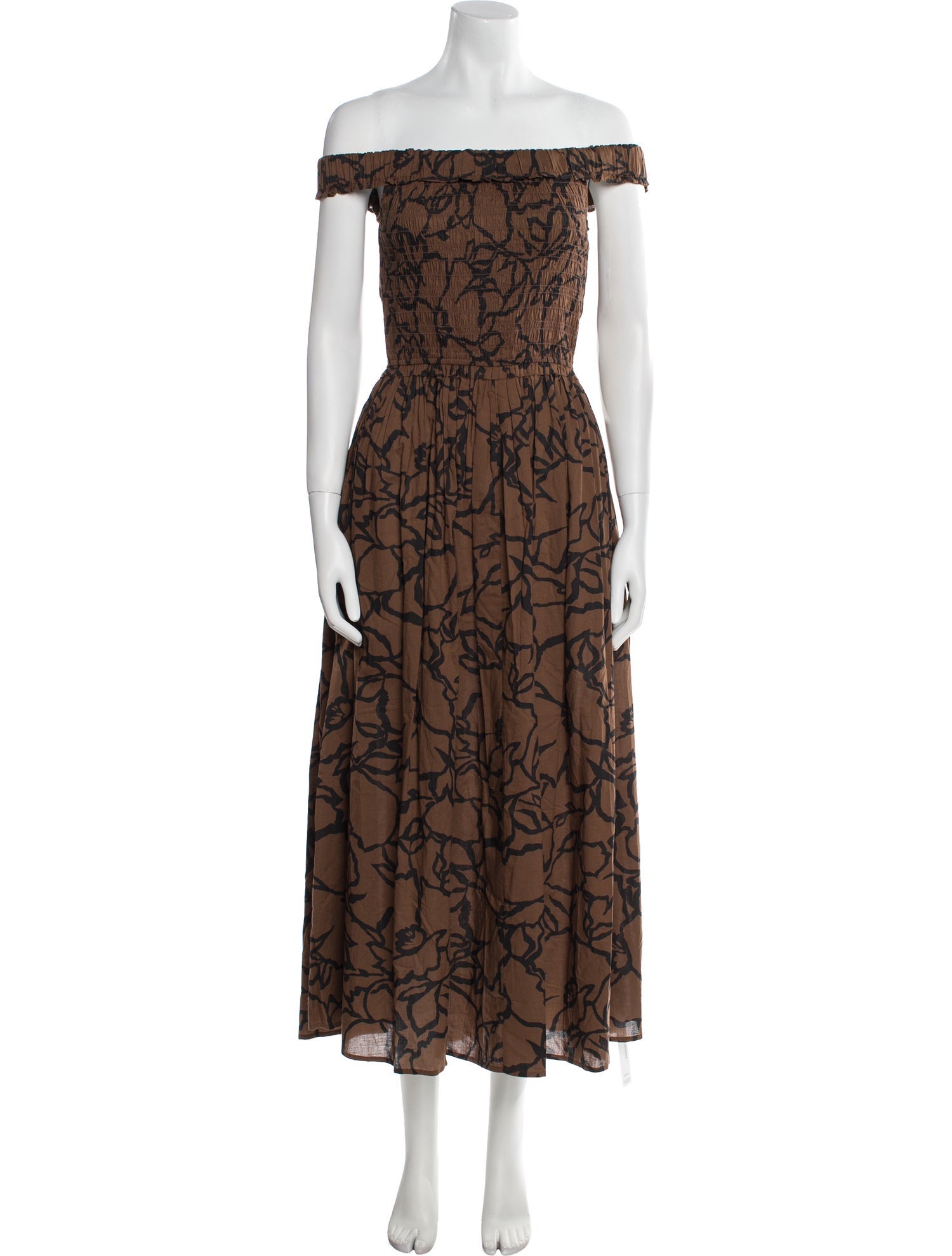 Apiece Apart Floral Print Midi Length Dress w/ Tags