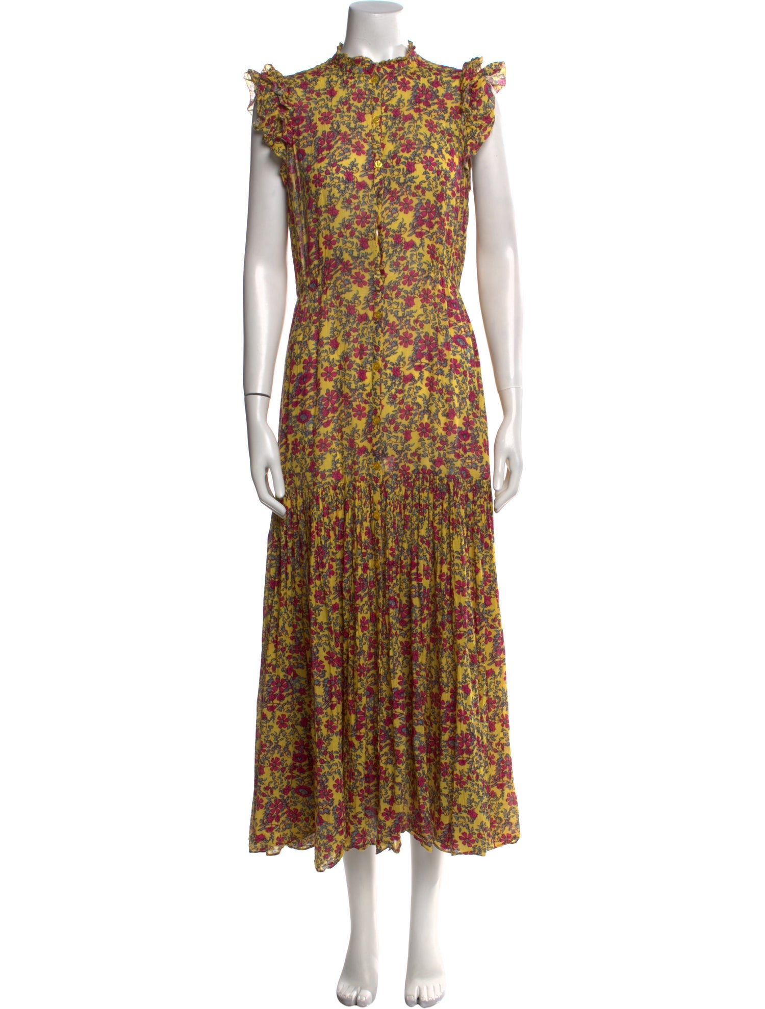 Apiece Apart Floral Print Long Dress