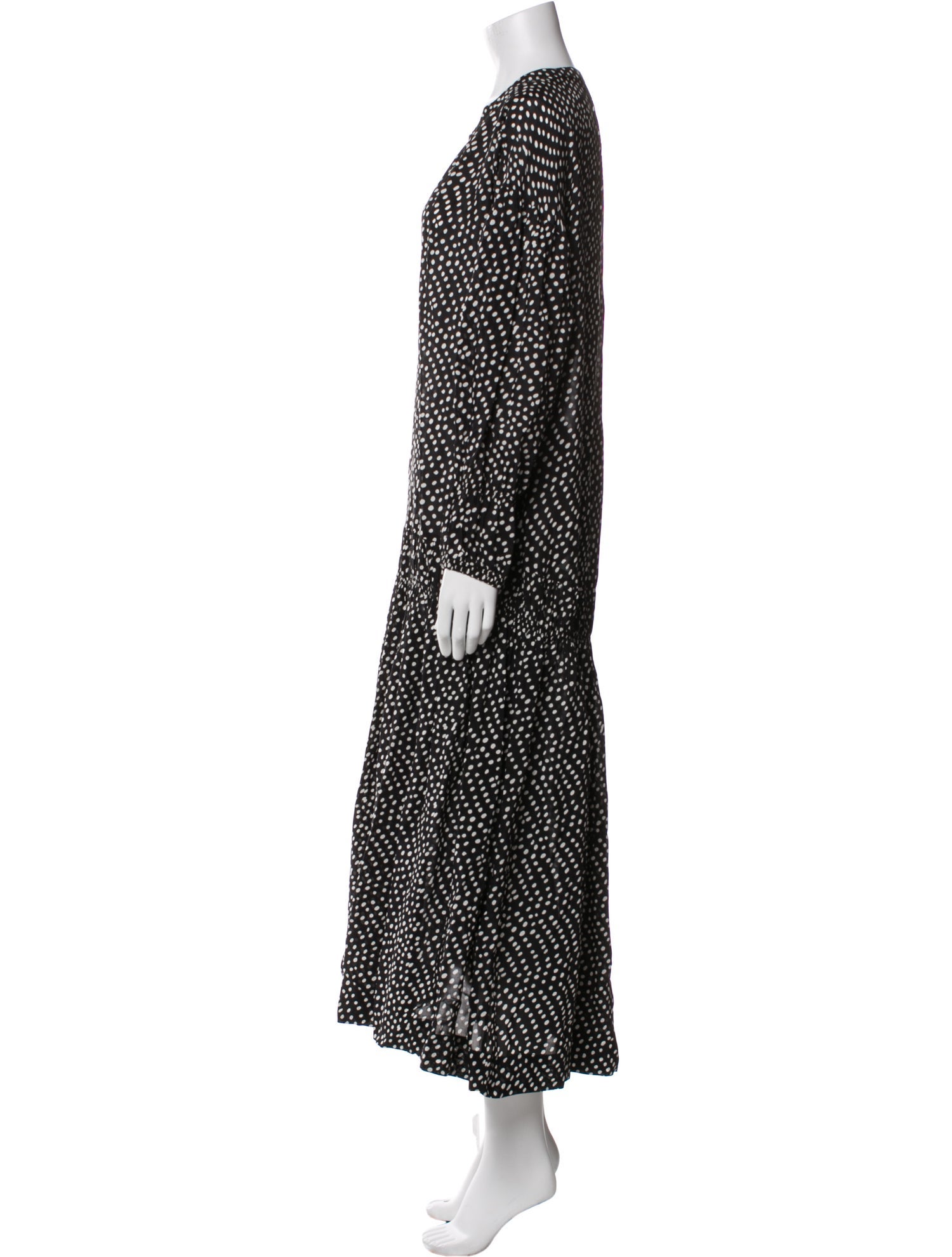 Apiece Apart Polka Dot Print Long Dress