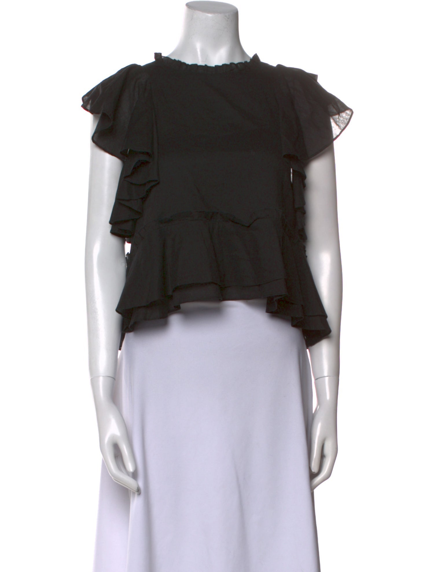 Apiece Apart Bateau Neckline Short Sleeve Crop Top