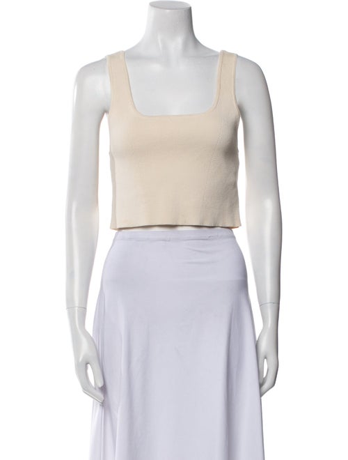 Apiece Apart Square Neckline Sleeveless Crop Top