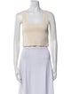 Apiece Apart Square Neckline Sleeveless Crop Top