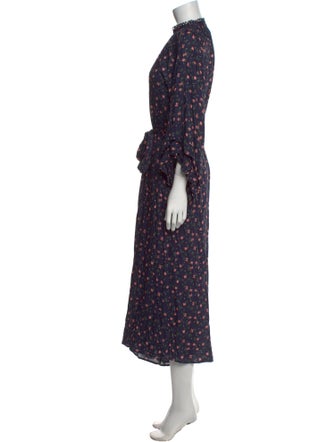 Apiece Apart Floral Print Mock Neck Jumpsuit