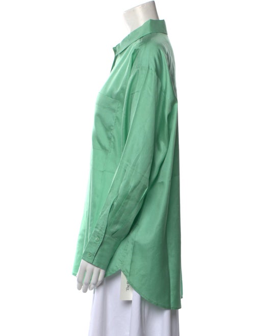 Apiece Apart Silk Long Sleeve Button-Up Top