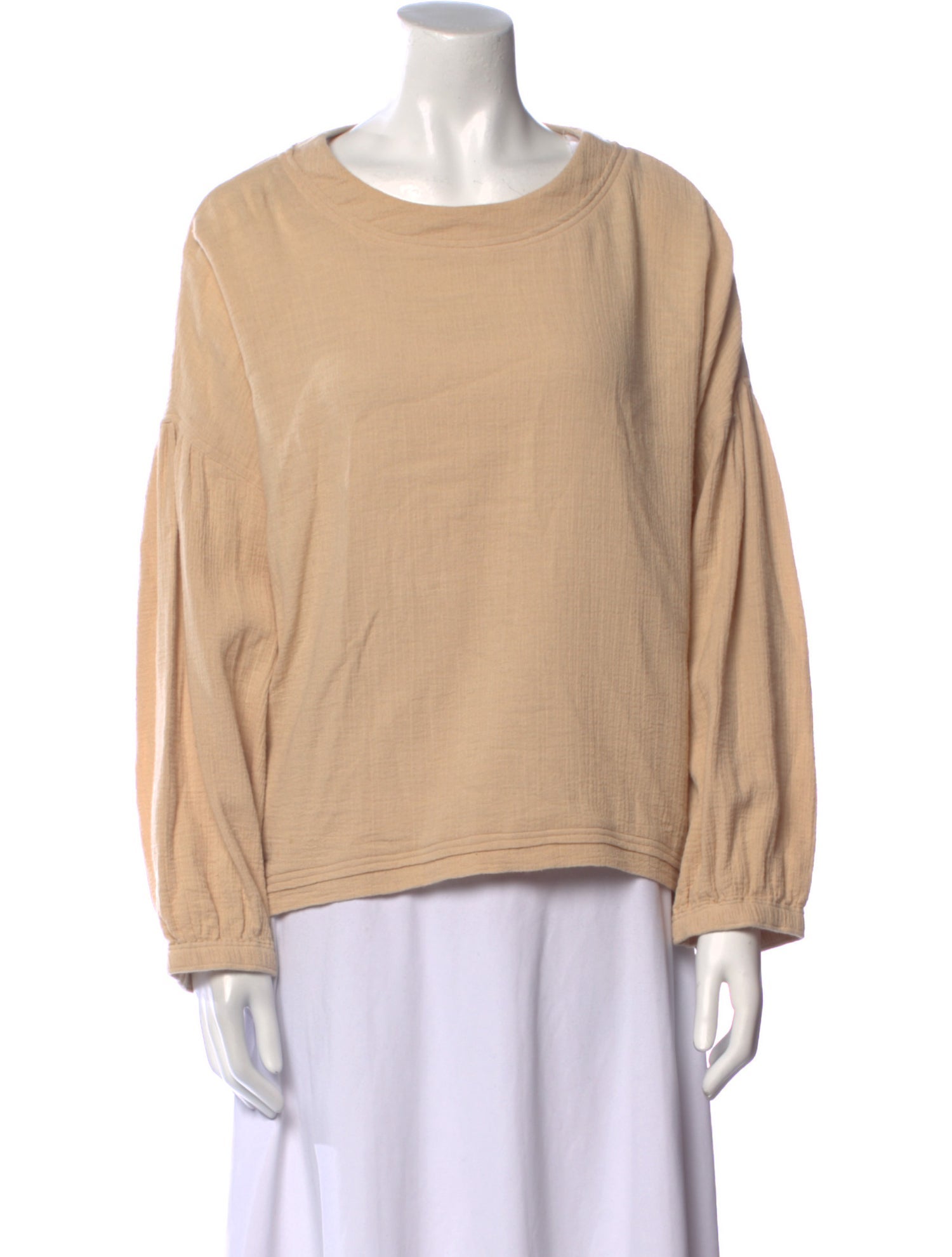 Apiece Apart Bateau Neckline Long Sleeve Sweatshirt