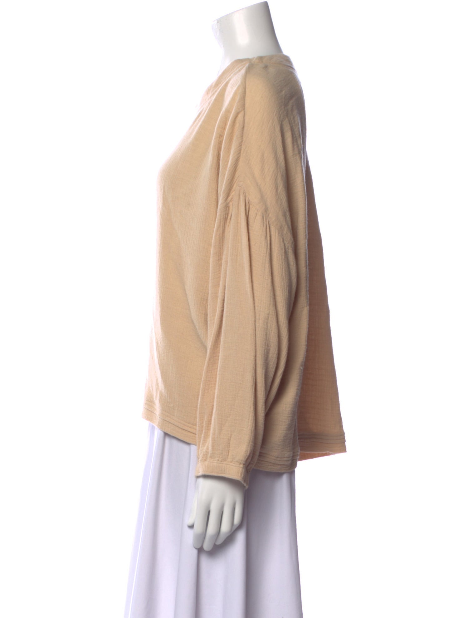 Apiece Apart Bateau Neckline Long Sleeve Sweatshirt