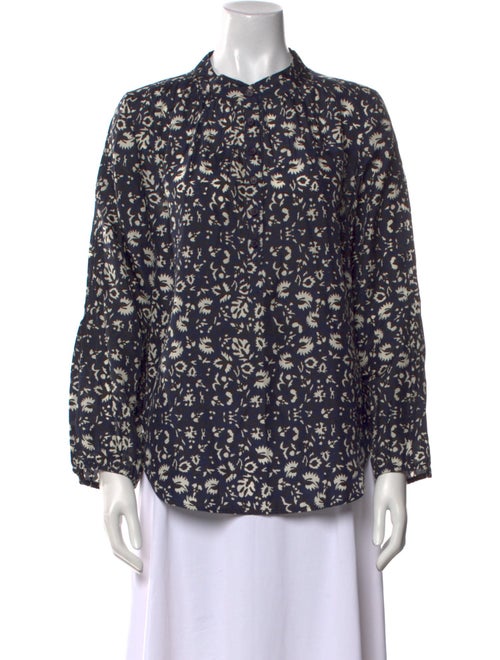 Apiece Apart Silk Floral Print Blouse