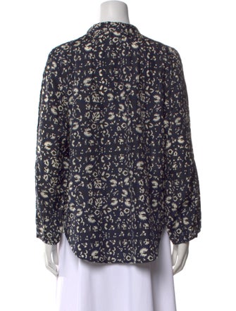 Apiece Apart Silk Floral Print Blouse